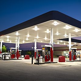 Petrol Station at night